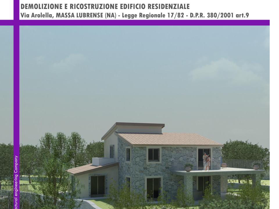 Demolizione e ricostruzione edificio residenziale Massa Lubrense